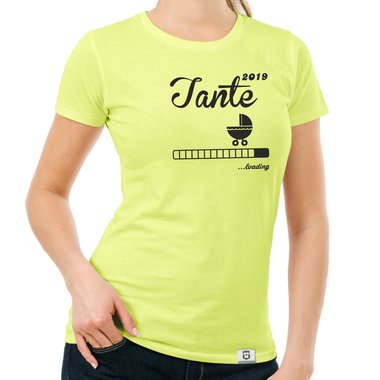 Damen T-Shirt - Tante 2019 loading gelb-schwarz XXL