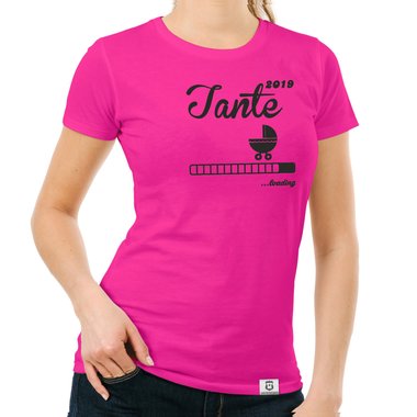 Damen T-Shirt - Tante 2019 loading gelb-schwarz XXL