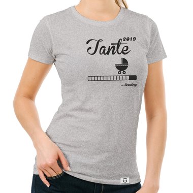 Damen T-Shirt - Tante 2019 loading gelb-schwarz XXL