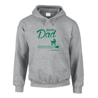 Herren Hoodie - Dad loading 2019 grau-dunkelgrn XS