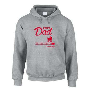 Herren Hoodie - Dad loading 2019 grau-dunkelgrn XS