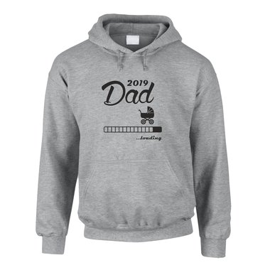 Herren Hoodie - Dad loading 2019 grau-dunkelgrn XS