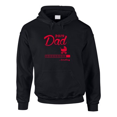 Herren Hoodie - Dad loading 2019 grau-dunkelgrn XS