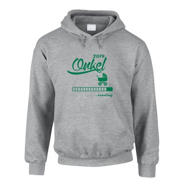 Herren Hoodie - Onkel 2019 loading grau-dunkelgrn XS