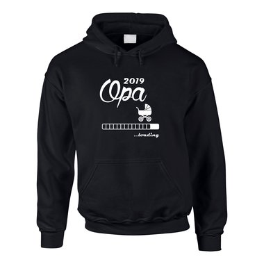 Herren Hoodie - Opa 2019 loading schwarz-weiss 5XL