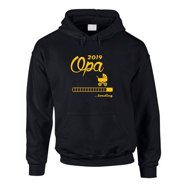 Herren Hoodie - Opa 2019 loading schwarz-weiss 5XL