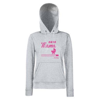 Damen Hoodie - Mama 2019 loading fuchsia-schwarz XS