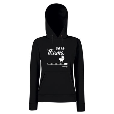 Damen Hoodie - Mama 2019 loading schwarz-weiss L