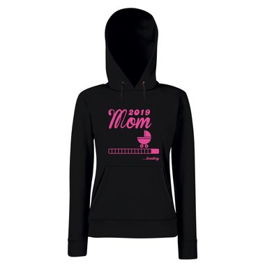 Damen Hoodie - Mom 2019 loading fuchsia-schwarz XS