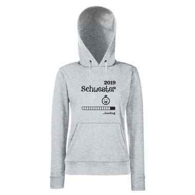 Damen Hoodie - Schwester 2019 loading schwarz-weiss L