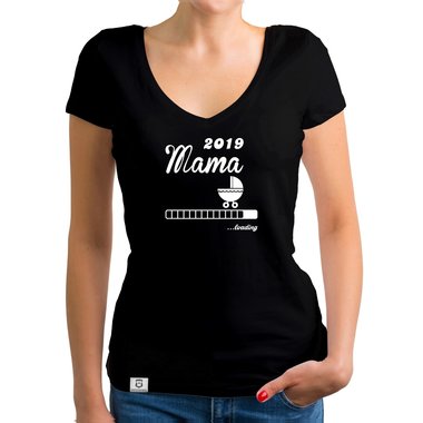 Damen T-Shirt V-Ausschnitt - Mama 2019 loading