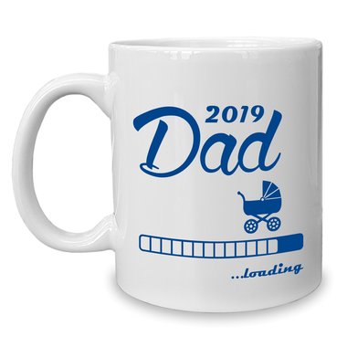 Kaffeebecher - Tasse - Dad 2019 loading weiss-schwarz