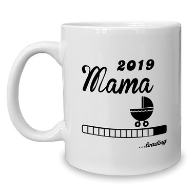 Kaffeebecher - Tasse - Mama 2019 loading weiss-cyan