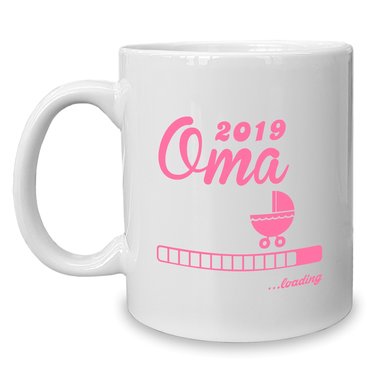 Kaffeebecher - Tasse - Oma 2019 loading weiss-cyan