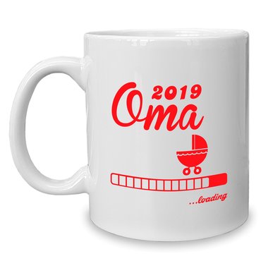 Kaffeebecher - Tasse - Oma 2019 loading weiss-cyan