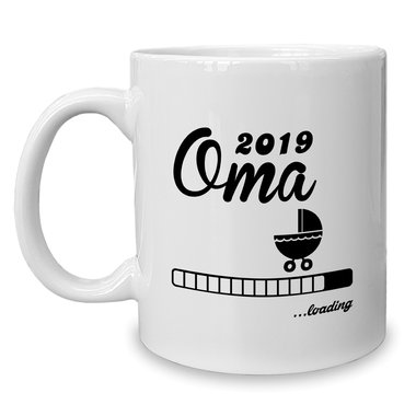 Kaffeebecher - Tasse - Oma 2019 loading weiss-cyan