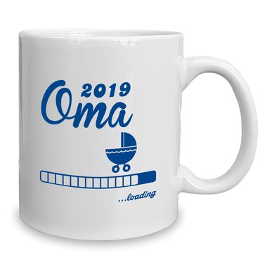 Kaffeebecher - Tasse - Oma 2019 loading weiss-cyan