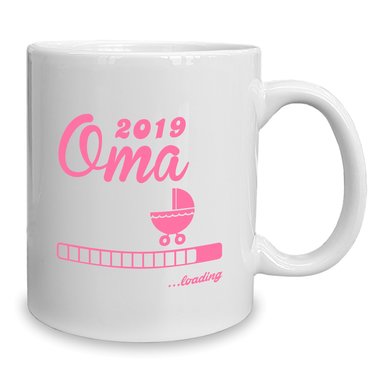 Kaffeebecher - Tasse - Oma 2019 loading weiss-cyan