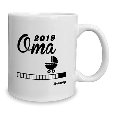 Kaffeebecher - Tasse - Oma 2019 loading weiss-cyan