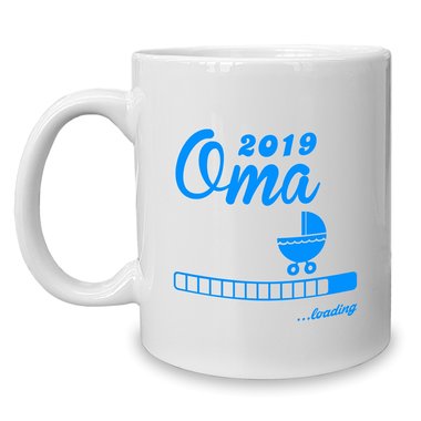 Kaffeebecher - Tasse - Oma 2019 loading weiss-cyan