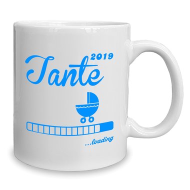 Kaffeebecher - Tasse - Tante 2019 loading weiss-rosa