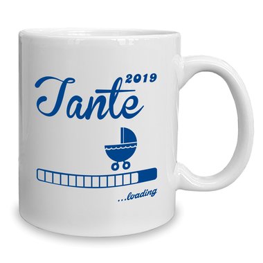 Kaffeebecher - Tasse - Tante 2019 loading weiss-rosa