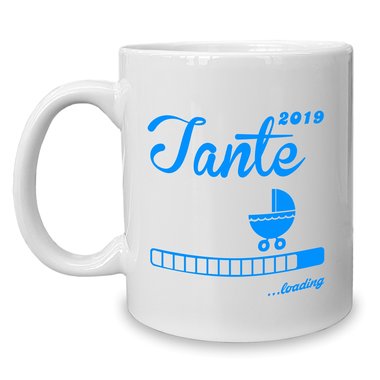 Kaffeebecher - Tasse - Tante 2019 loading weiss-rosa