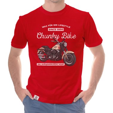 Herren T-Shirt - Chunky Bike - since 1990 weiss-hellbraun 5XL