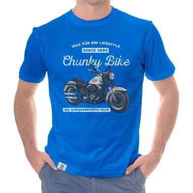 Herren T-Shirt - Chunky Bike - since 1990 weiss-hellbraun 5XL