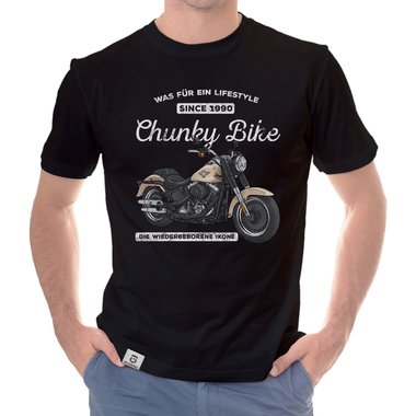 Herren T-Shirt - Chunky Bike - since 1990 weiss-hellbraun 5XL