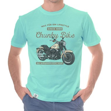 Herren T-Shirt - Chunky Bike - since 1990 weiss-hellbraun 5XL