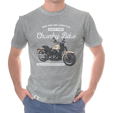 Herren T-Shirt - Chunky Bike - since 1990 weiss-hellbraun 5XL