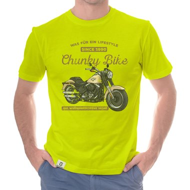 Herren T-Shirt - Chunky Bike - since 1990 weiss-hellbraun 5XL