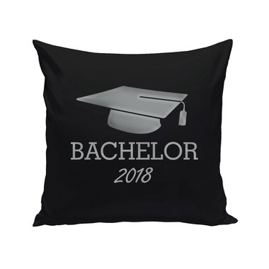 Kissen - Bachelor 2018 schwarz-silber