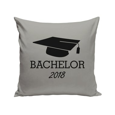 Kissen - Bachelor 2018 schwarz-silber