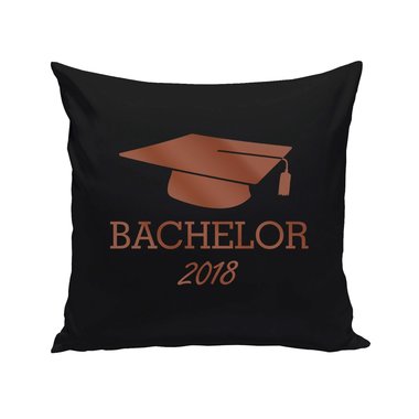 Kissen - Bachelor 2018 schwarz-silber