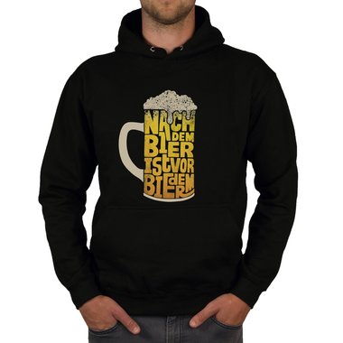 Herren Hoodie - Nach dem Bier ist vor dem Bier schwarz-gelb 5XL