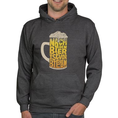 Herren Hoodie - Nach dem Bier ist vor dem Bier schwarz-gelb 5XL