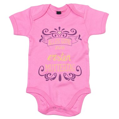 Baby Body - Alles Gute zum ersten Muttertag weiss-pink 68-80