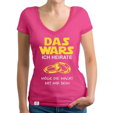 Damen T-Shirt V-Ausschnitt - Das Wars - Ich heirate