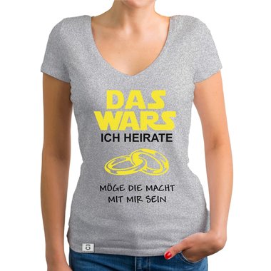 Damen T-Shirt V-Ausschnitt - Das Wars - Ich heirate