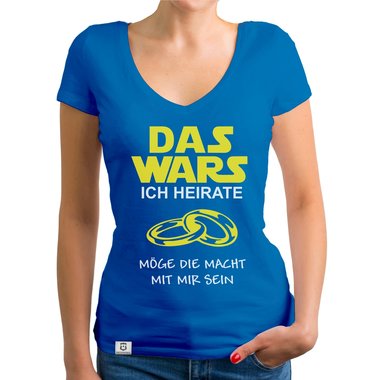 Damen T-Shirt V-Ausschnitt - Das Wars - Ich heirate