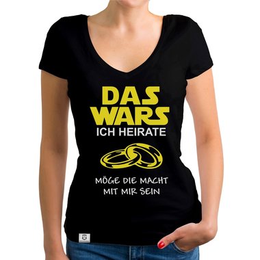 Damen T-Shirt V-Ausschnitt - Das Wars - Ich heirate