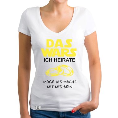 Damen T-Shirt V-Ausschnitt - Das Wars - Ich heirate