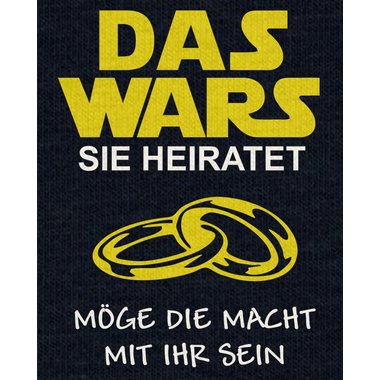 Damen T-Shirt V-Ausschnitt - Das Wars - Sie heiratet dunkelgrau-weiss XS