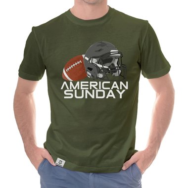 Herren T-Shirt - American Sunday weiss-grau 5XL