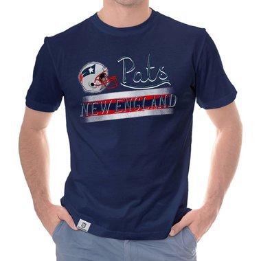 Herren T-Shirt - Pats - New England dunkelblau-grau S