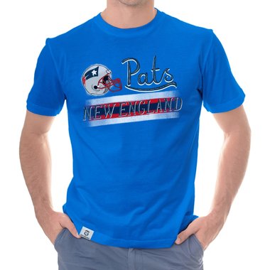 Herren T-Shirt - Pats - New England dunkelblau-grau S