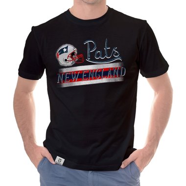 Herren T-Shirt - Pats - New England dunkelblau-grau S