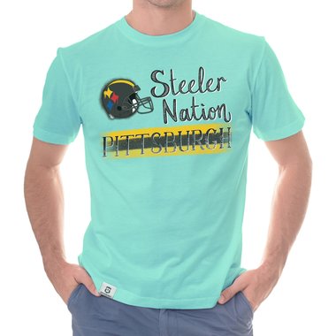 Herren T-Shirt - Steeler Nation - Pittsburgh gelb-grau S